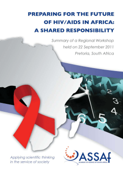 Preparing for the Future of HIV/AIDS in Africa: A Shared Responsibility
