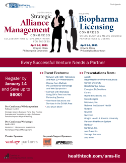 Alliance Management Licensing Biopharma