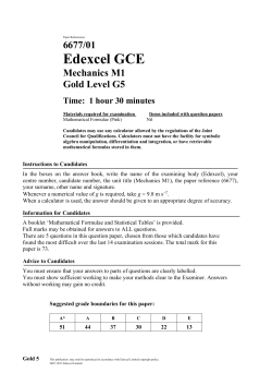 Edexcel GCE - SAVE MY EXAMS!