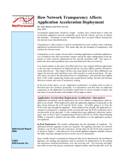 How Network Transparency Affects Application Acceleration