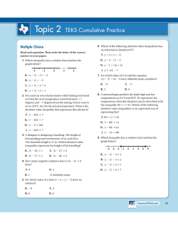 Topic 2 TEKS Cumulative Practice