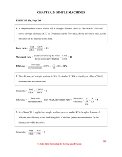 CHAPTER 24 SIMPLE MACHINES