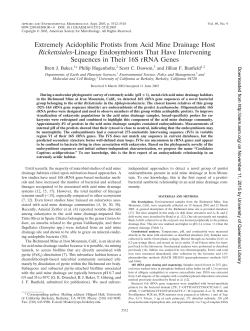 Extremely Acidophilic Protists from Acid Mine Drainage