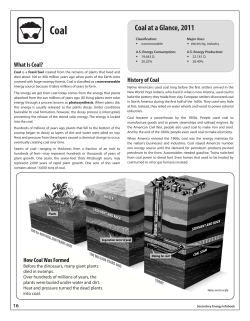 Coal at a Glance, 2011 - Switch Energy Project