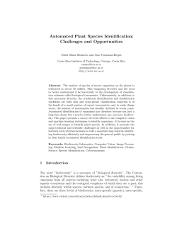 Automated Plant Species Identification: Challenges and Opportunities