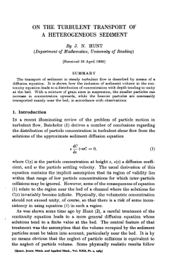 on the turbulent transport of a heterogeneous sediment