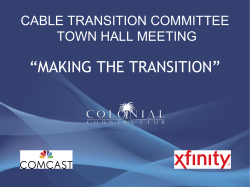cable transition committee town hall meeting