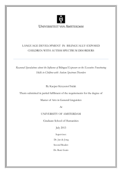language development in bilingually-exposed children - UvA-DARE