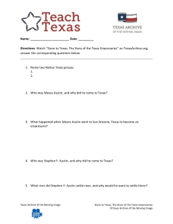 Worksheet - Texas Archive of the Moving Image