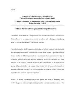 Political Parties in Developing and Developed Countries