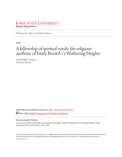 the religious aesthetic of Emily Bront&Atilde;&hellip;