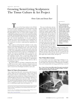 Growing Semi-Living Sculptures - The Tissue Culture and Art Project