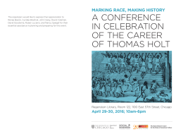 The program for Marking Race, Making History