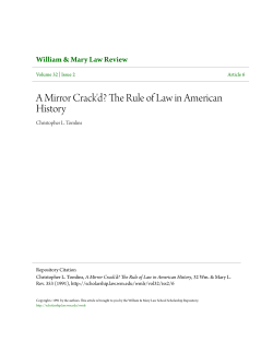A Mirror Crack`d? The Rule of Law in American History