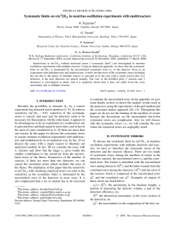 Systematic limits on sin 22 13 in neutrino oscillation experiments
