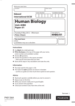 Human Biology - Edexcel