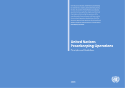 United Nations Peacekeeping Operations Principles and Guidelines