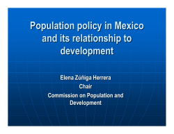 Population policy in Mexico and its relationship to development