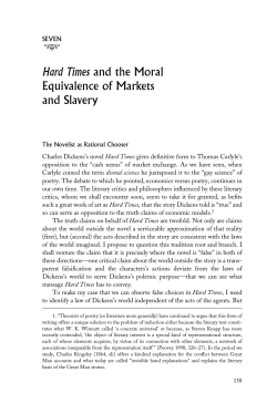 Hard Times and the Moral Equivalence of Markets and Slavery