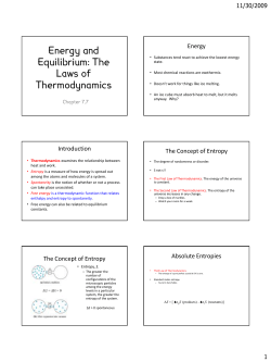 Energy and Equilibrium: The Laws of Thermodynamics