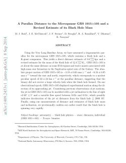 A Parallax Distance to the Microquasar GRS 1915+ 105 and a
