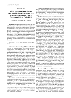 Allelic variation observed at one microsatellite locus between the