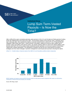 Lump Sum Term-Vested Payouts &ndash; Is Now the Time?