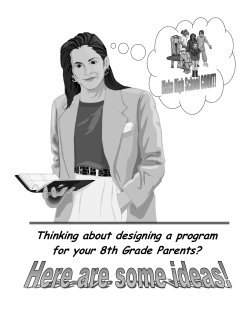Thinking about designing a program for your 8th Grade Parents?