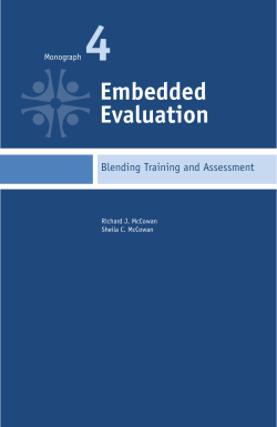 Embedded Evaluation - Center for Development of Human Services