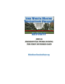 2009-04 presidential work during the first hundred days