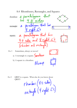 8.4 Rhombuses, Rectangles, and Squares