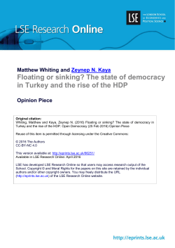 Floating or sinking? The state of democracy in Turkey and the rise of