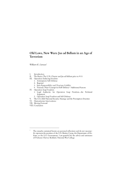 Old Laws, New Wars: Jus ad Bellum in an Age of Terrorism (PDF