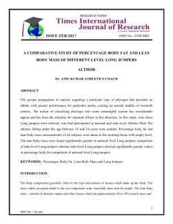 a comparative study of percentage body fat and lean body