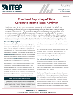 Combined Reporting - The Institute on Taxation and Economic Policy