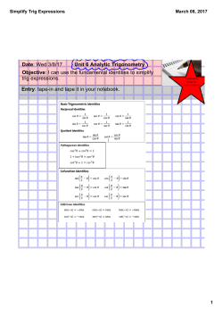 Simplify Trig Expressions