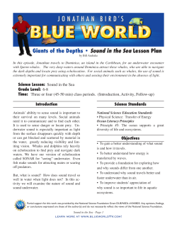 Giants of the Depths &bull; Sound in the Sea Lesson Plan