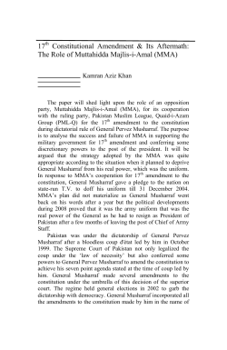The Role of Muttahidda Majlis-i