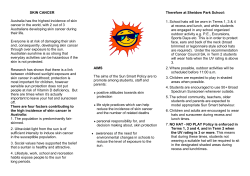 Sun Smart Policy - Sheidow Park School