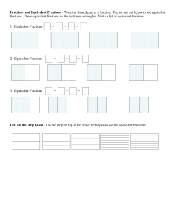 Fractions and Equivalent Fractions