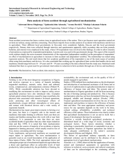 29 Data analysis of farm accident through agricultural mechanization