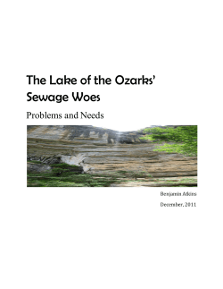 The Lake of the Ozarks` Sewage Woes