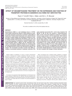 EFFECT OF DEXAMETHASONE TREATMENT ON THE