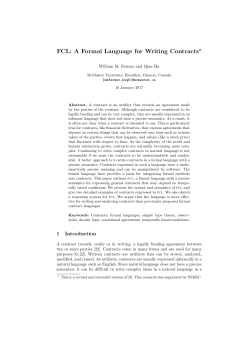 A Formal Language for Writing Contracts