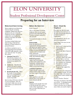 Preparing for an Interview