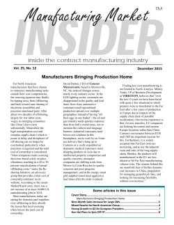 Manufacturers Bringing Production Home
