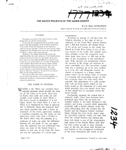 The water projects of the Namib desert