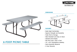 6-Foot Picnic Table