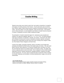 Creative Writing - The Center for Gifted