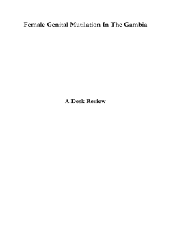 Female Genital Mutilation In The Gambia - A Desk Review